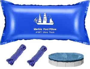 Pool Pillows for Above Ground Pools | 4 x 8 Ft Pool Cover Air Pillows Closing Winter Kit | Ultra Thick & Cold Resistant 0.4mm PVC for Winterizing | Included 2x16.5ft Rope