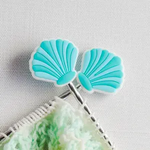 Sea Shell Silicone Stitch Stoppers - Set of 2