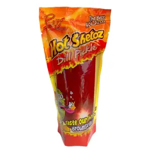 Hot Shetoz Dill Pickle - The Best Hot Pickle Pouch with 1 Hot Shetoz Flavored Pickle Snack Spicy Sour