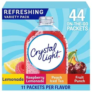 (44 Pack) Packet Box Crystal Light Refreshing Variety Pack On The Go Drink Mix