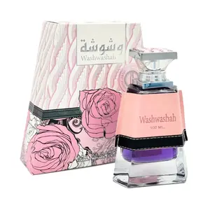 Lattafa Washwashah Eau de Parfum Spray 3.4 FL.OZ - Luxurious Floral & Sweet Scent with Amber Vanilla Citrus Musk Floral Notes for Women Edp Intense