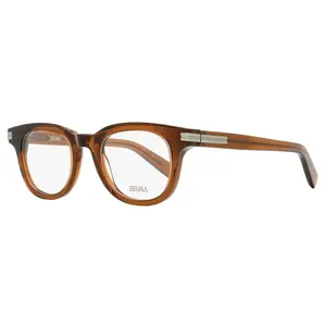 Zegna Thick Oval Eyeglasses EZ5279 045 Transparent Brown 48mm