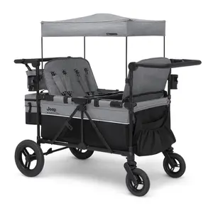 Delta Children Jeep Wrangler Deluxe 4-Seater Stroller Wagon