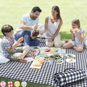 Picnic Blankets Machine Washable, 80''x80'' Extra Large Waterproof Sandproof Foldable Compact Beach Blanket, Oversized XL Outdoor Mat for Spring Summer Camping, Park, Travel Grass