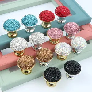 Crystal Knobs Diamond Shape Design Cupboard Drawer Pull Kitchen Cabinet Door Wardrobe Handles Hardware