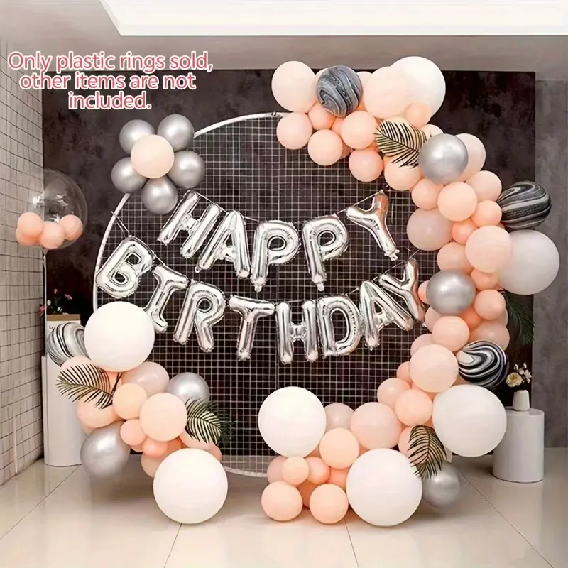 1.5/1.8m Plastic Balloon Arch Kit, Round Balloon Wreath Frame Stand, Birthday Wedding Party Decor, for Balloon Arch Decoration