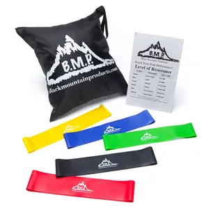 212 MAIN 5-Piece Multicolor Loop Resistance Exercise Band Set, with Carrying Case for Strength Training & Outdoor Sports Activities, Loop Band