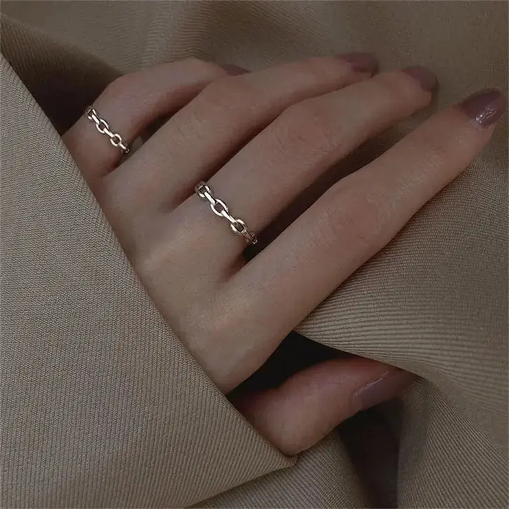 Chain Band Adjustable Ring