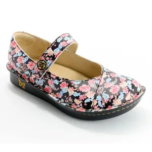 Alegria Leather Adjustable Slip-On Mary Janes - Marcy