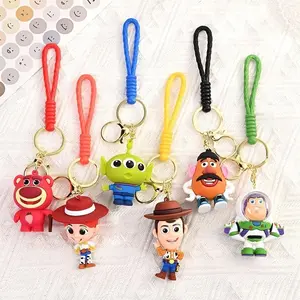 DISNEY Toy Story Series Pendant – Super Cool Buzz Lightyear and Mr Potato Head Keychain, Black Rope Strap for Easy Hanging, Perfect for Toy Story Lovers and Disney Fans