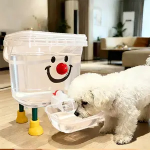 Pet Automatic Water Dispenser, 3L/5L Large Capacity, Anti-Backflow, Cat & Dog Waterer, Covered Design, Cute Appearance