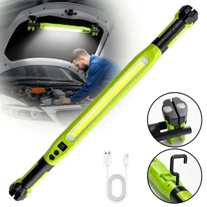 Under Hood LED Work Light Bar, Magnetic LED Light Bar with Hooks, Cordless Rechargeable Hood Work Light, Portable Auto Repair Emergency Light for Mechanic Garage Car Repair