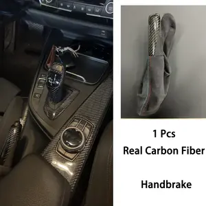 LHD Suede Carbon Fiber Handbrake Sleeve For BMW 3 4 Series F30 F31 F32 F33 F36 F80 F82 F83