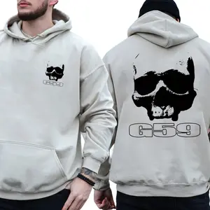 G59 Skull 2 Sided Graphic Hoodie Fleece Fabric Casual Hooded Sweatshirt Trendy Tops Perfect Gift