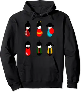 Japanese Nesting Dolls Pullover Hoodie - Williamze Shop 64B0BRY2QFQL