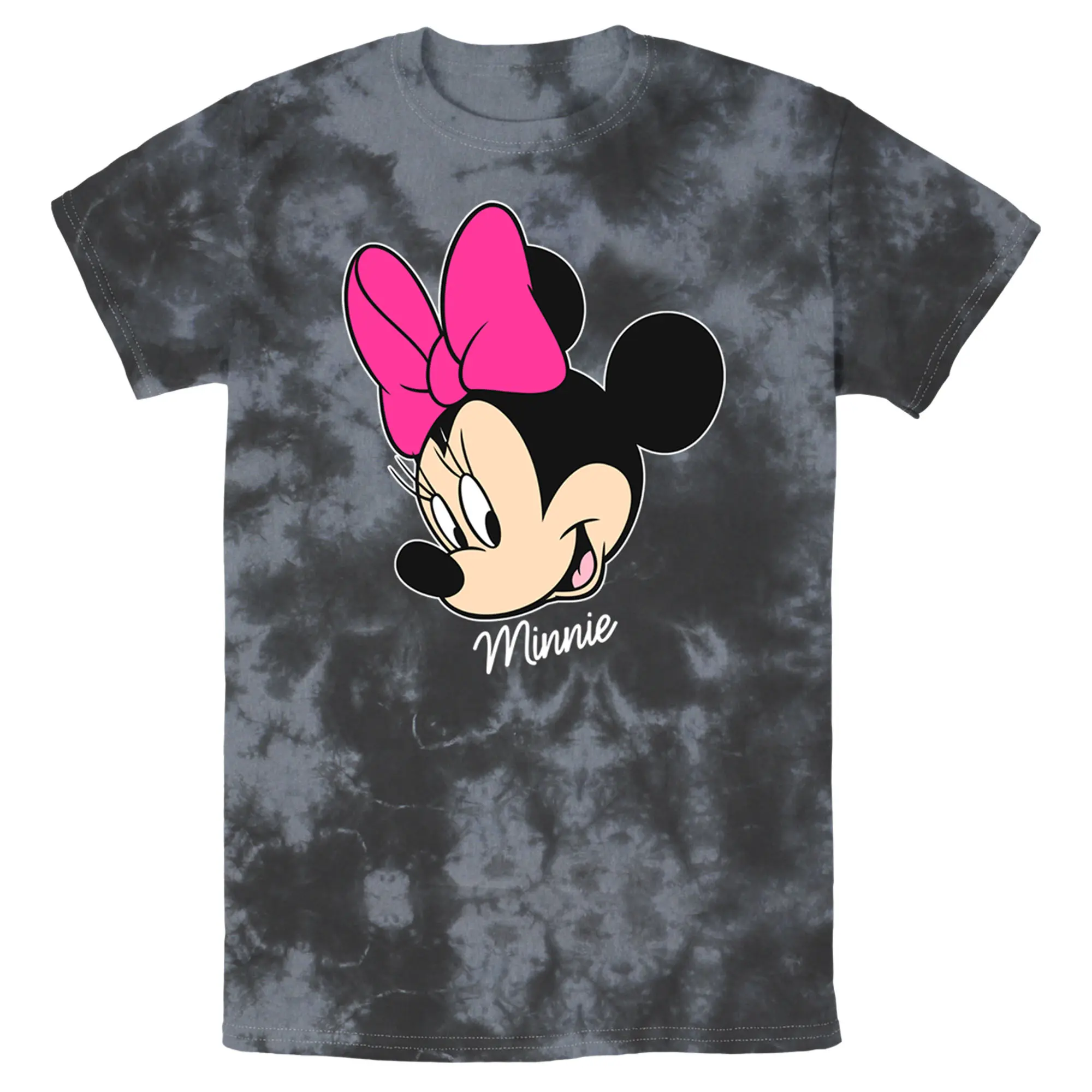 Men's Mickey & Friends Minnie Mouse Portrait Acid Wash T-Shirt