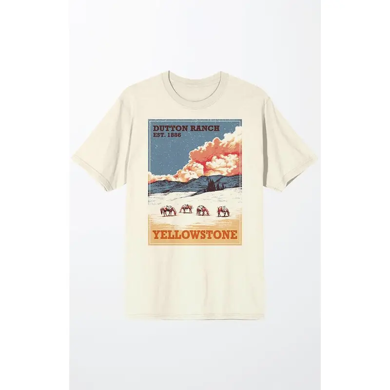 PacSun Men's Yellowstone Vintage Style T-Shirt - Multicolor