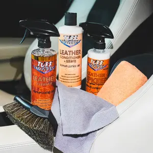 Tuff Leather Ultimate Leather Bundle for Cleaning Restoring and Maintaining All Leather Surfaces Includes Cleaner Conditioner and Keeper