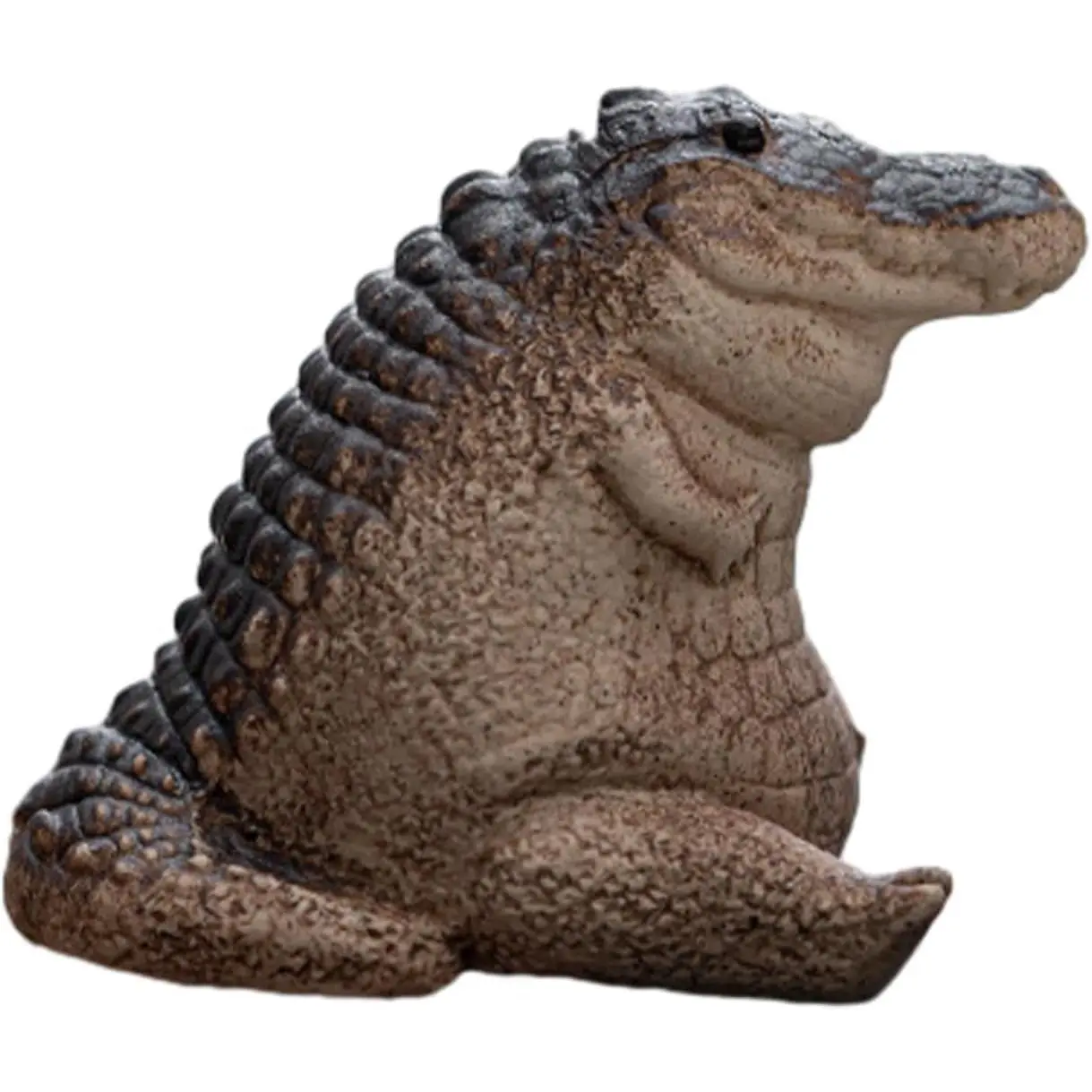 Mini  Crocodile   Statue Ornament Garden  Crocodile Figurine      Statue for Indoor Outdoor (Size:2.28 x 1.65in)