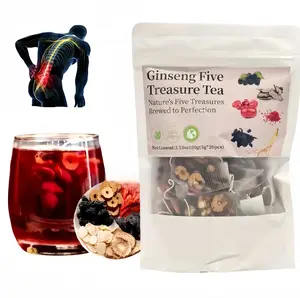 KidneyTea Formula Ginseng Six 5 TreasuresTea forkidneysinfused TraditionalMen'sand Women'sOrganicGinsengKidneyCleansingTea kidneydetoxteaHerbalHealthTeaBlendof: Ginseng, Goji Berry, Red Date, Maca, Huangjing, Mulberry