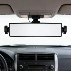Inch Panoramic Convex Real View Mirror for Car SUV Trucks Universal Clip-on Wide Angle Reduces Blind Spot Clear Visibility Safety High Definition Rearview Mirror 11.8 X 2.95 X 1.42 inches