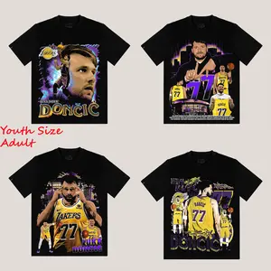 [Collection] Luka Doncic 77 For Lakers Nation High-Quality 100% Cotton T-Shirt (Made In US), LA Lakers Hooper Shirt, Game Day Outfits, Gift For Los Angeles Basketball Kids Fans, Basketball Graphic Tee