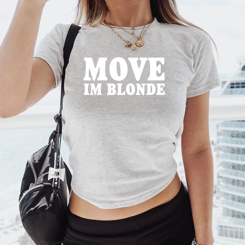 Move I'm Blonde Pink Baby Tee, Blondie Baby Tee