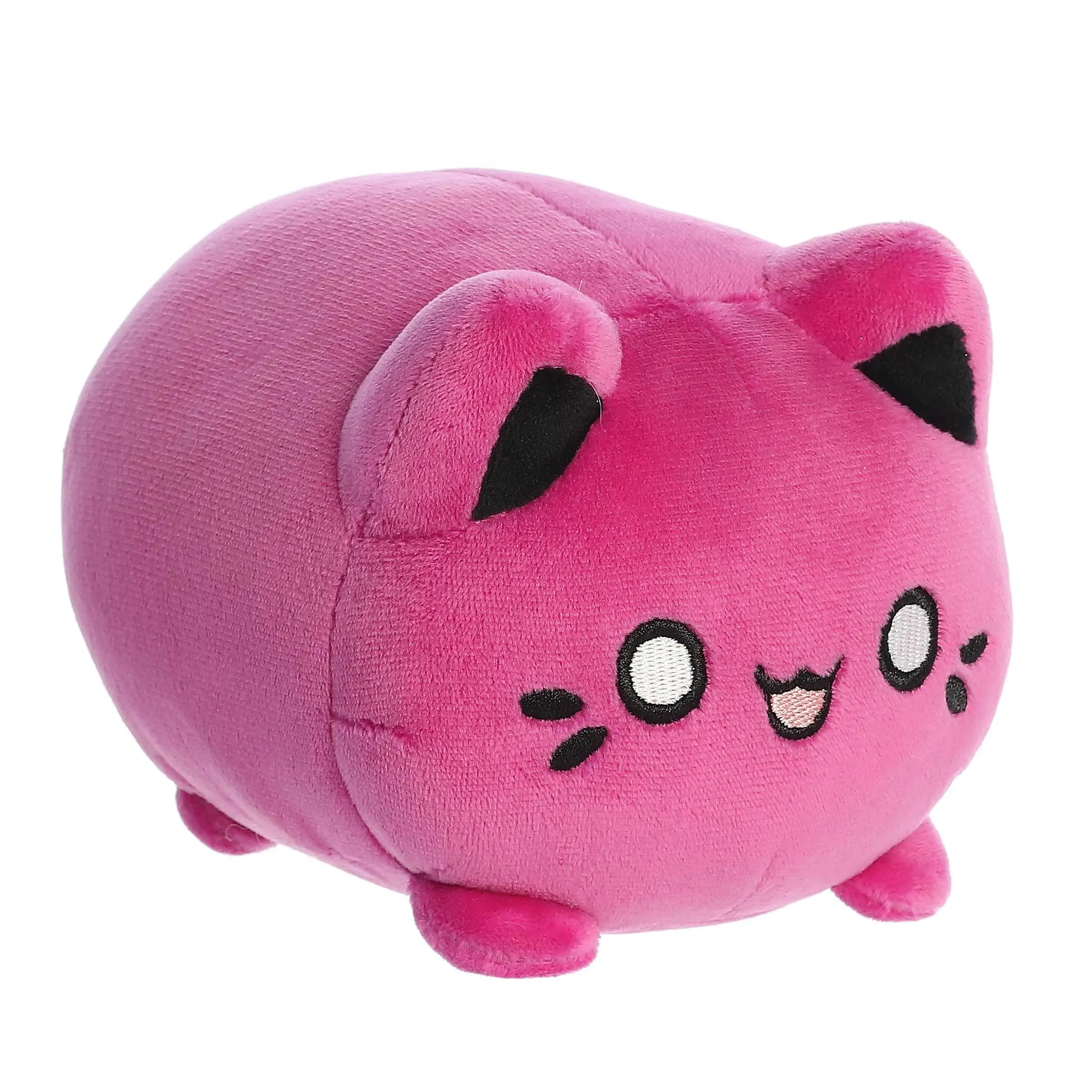 Collectible Meowchi Plush Toy - 7in, 5" x 7" x 5" Dimensions, High-Quality Materials, Aurora, Tasty Peach, Cosmic Purple Designs, All-Age Suitable
