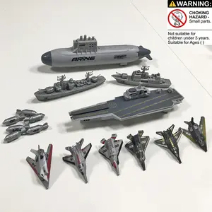 Aircraft Carrier Battle Group Toy, Model Kit, Including Aircraft Carrier, Cruiser, Destroyer, Submarine, Military Model Toy, Birthday Gift