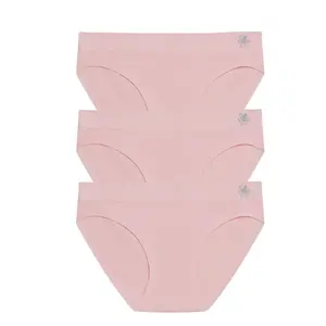 Bleuet Seamless Modal Bikini Brief 3-Pack - Sweet Fit for Tweens & Teens, Breathable & Moisture-Wicking Fabric, Tag-Free & Pinch-Free Design, Perfect for Everyday Wear