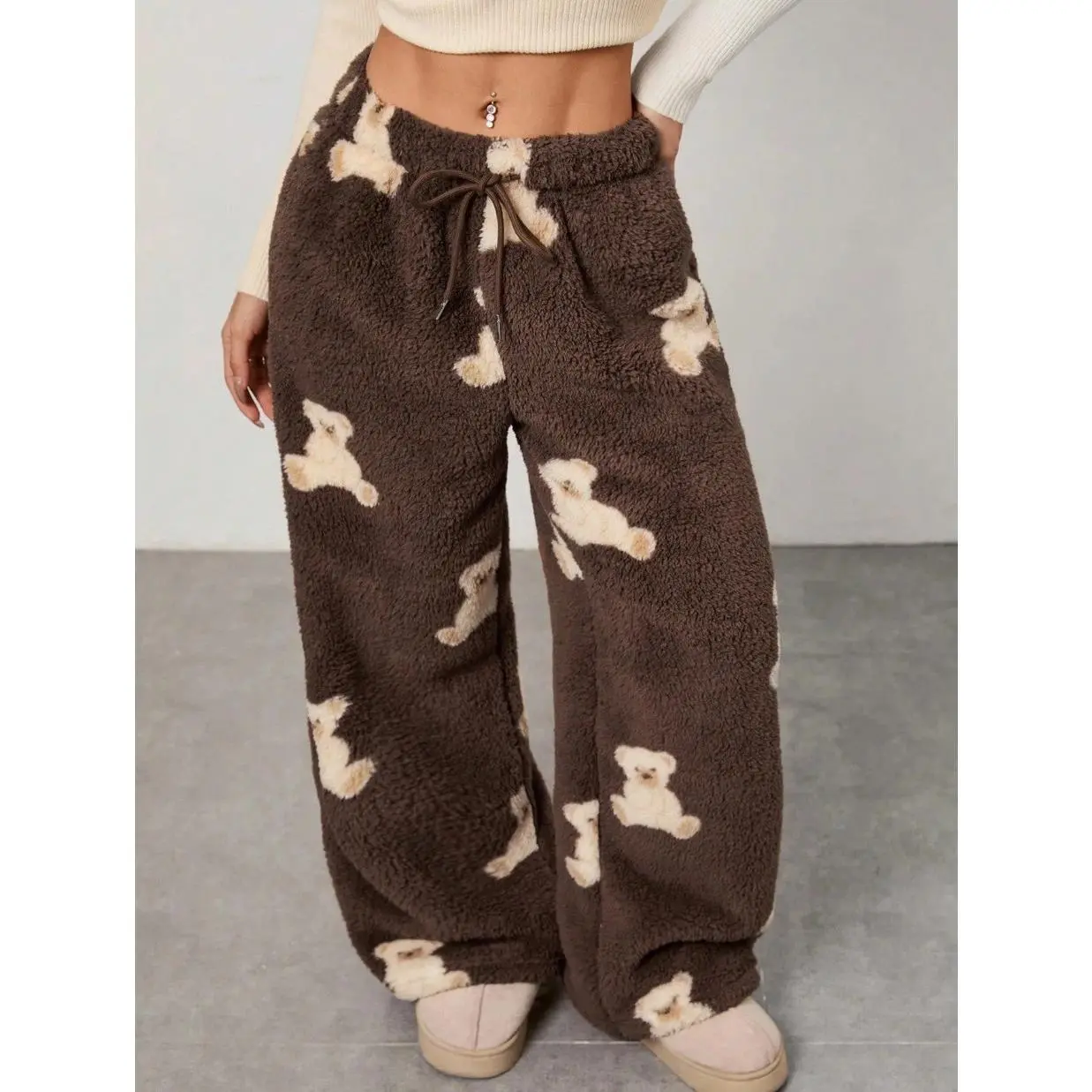 Brown bear+drawstring