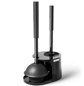 2 in 1 Toilet Plunger and Brush Set，Extended Handle Plunger，Toilet Bowl Brush Plunger Set,Bathroom Cleaning Tools ，Toilet Brush Plunger Combo，Cleaning Brush，Bathroom Cleaning Supplies