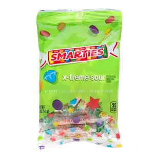 Smarties X-Treme Sour Sugar Candy Vegan Friendly Halloween Treat Individually Wrapped - 5 oz Bags tiktok viral