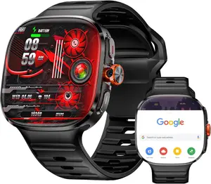LOKMAT 4G SIM Card Android Smart Watch, 2.16'' AMOLED Large Screen 3GB+32GB Smartwatch for Men Women with Rotating Camera WiFi GPS, 1150mAh Fitness Activity Tracker Watch (Black)