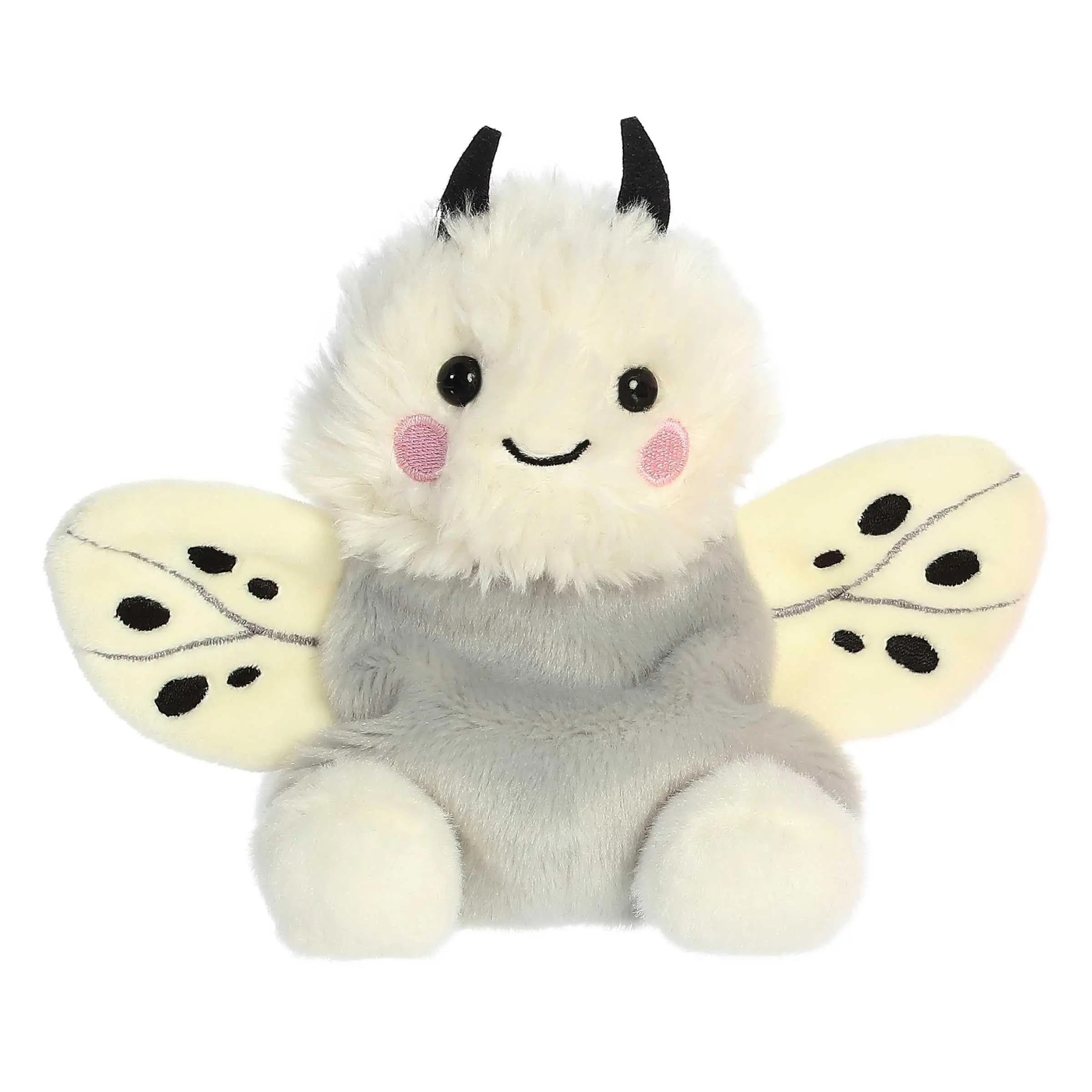 Aurora Palm Pals Astra Moth Plush Stuffed Animal - Soft Squishy Collectible Critter with Bean Pellets - Kids Toy and Adult Collector Gift - White 5.5 Inches
