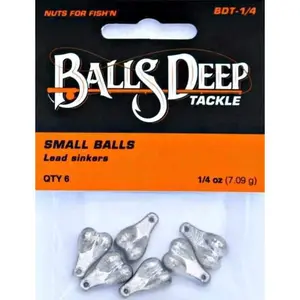 1/4 oz Sinkers - 3 Packs (18 sinkers)
