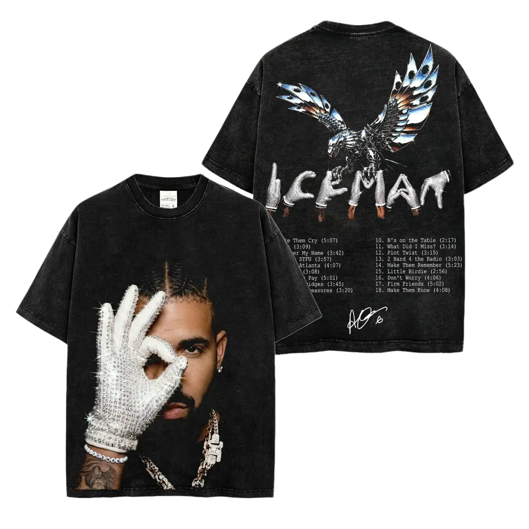 [FREE SHIP] Comfort Colors Drake - 'Iceman' Album Merch Graphic For Team Drizzy Premium Acid Cotton T-Shirt, Drake Drizzy Fan Graphic Tee, Gift for Drake Fans Vintage Collector Tee Fabric Top