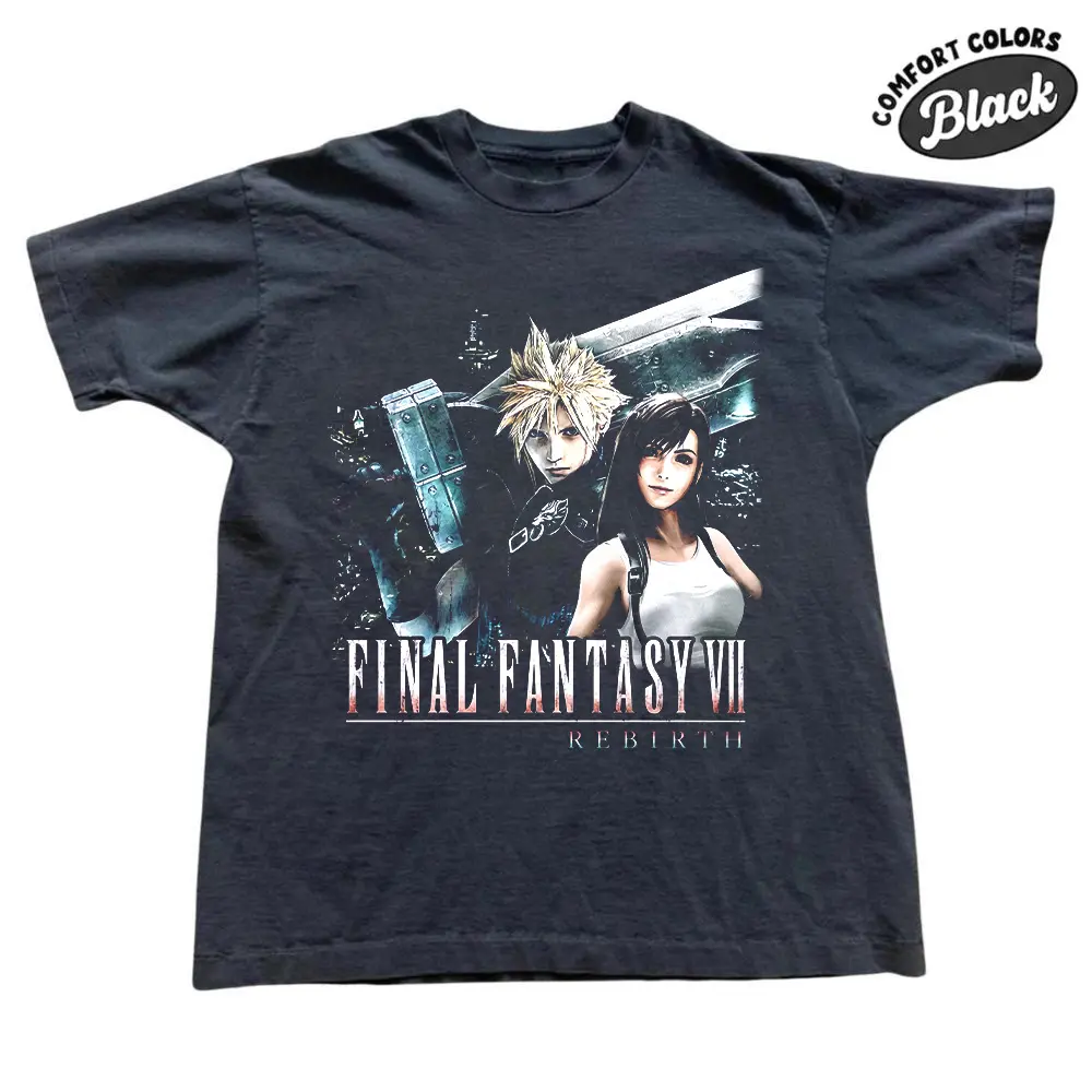 The Final Fantasy VII Comfort Colors Shirt, Rebirth Shirt, Y2K Gamer Girl Shirt, Vintage Game Shirt, Gift for Women, Crew Neck T-shirt, Trending T-shirt