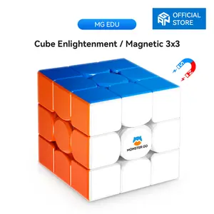 【Official Store】Monster Go Magnetic 3x3 Speed Cube 48 Magnets 56mm Cube Stickerless Puzzle Toy Educational for Kids & Beginners