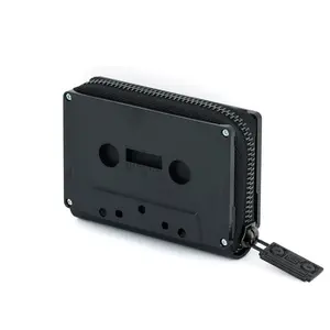 Retro 80s Cassette Tape Black Wallet