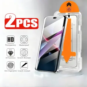 2-Pack HD Anti-Fingerprint Tempered Glass Screen Protector, Scratch-Resistant, Compatible with Samsung Galaxy S25/s24/a Series, Easy Installation