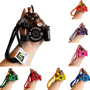 Versatile Barbell Letter Decorative Hanging Piece for Bags Keys, Keychain Bag Pendant, Stylish Accessory for Everyday Use, Perfect Gift Idea