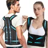 Back Brace Posture Corrector - Adjustable for Women & Men - Scoliosis & Hunchback Correction - Pain Relief Healthcare Support Black Tool Spine Align Accessories Waist Training Belt