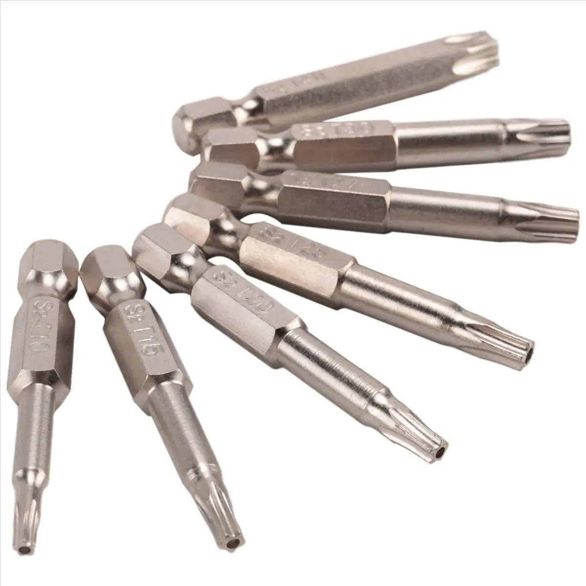 7Pcs Dismountable S2 Alloy Steel Star Hex Head Screwdriver Bits Set, Magnetic Fixing 1/4In Hex Shank (T10, T20, T30 Heads) Hand Tool for Automotive & Motorcycle Car Body Repair