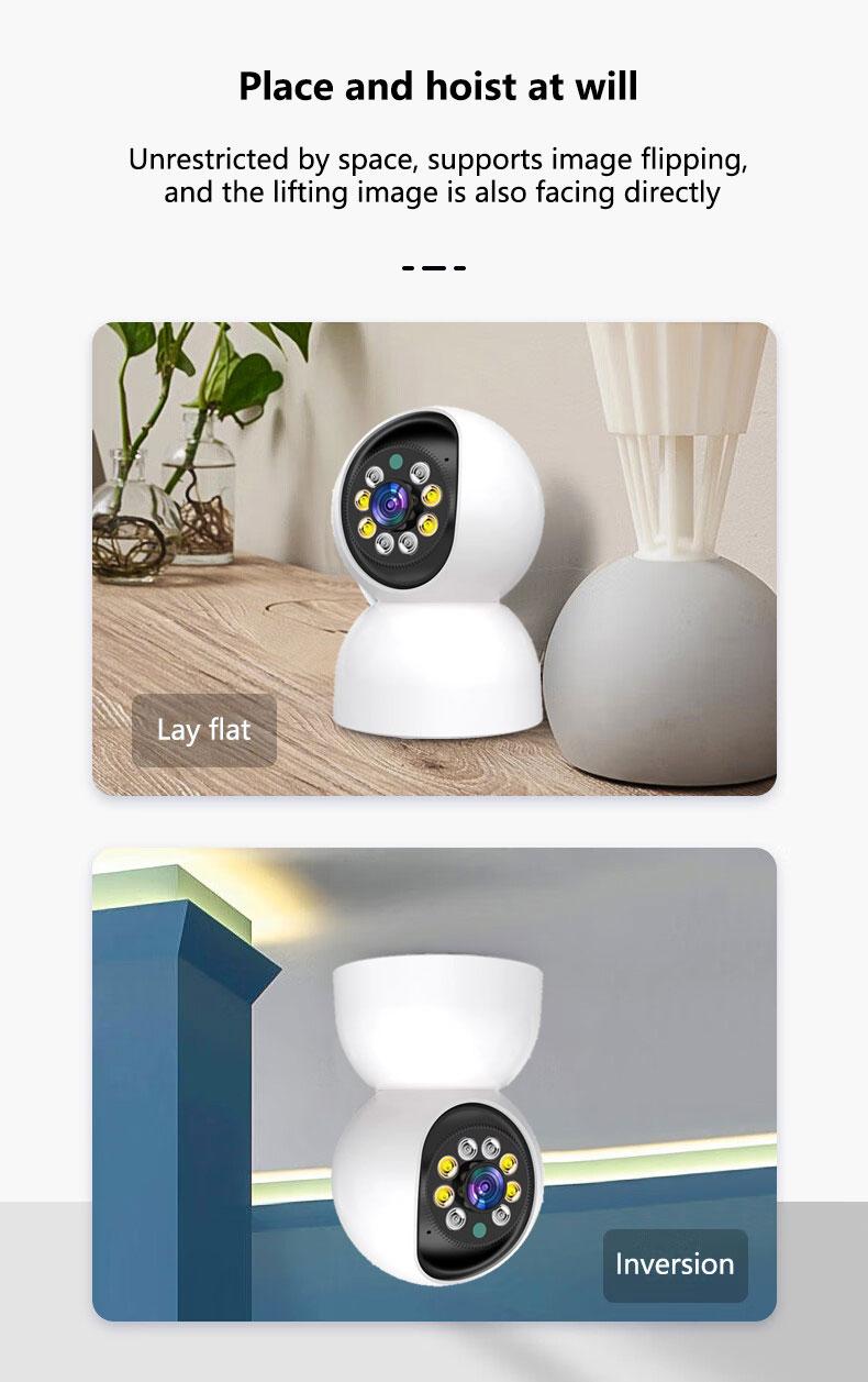 3MP 2K Window Camera,2.4GHz & 5GHz WiFi Indoor Cameras for Home Security with  Night Vision,Person & Motion Detection,24/7 Recording,Easy & Quick Install