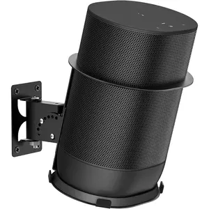Adjustable Speaker Wall Mount for Sonos Move and Sonos Move 2, Wall Mounted Bracket, Adjustable Tilt and Swivel, Space Saving Speaker Holder,Black