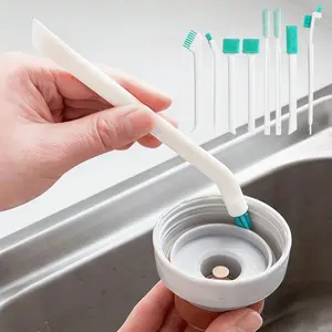 8-Piece Multi-Purpose Kitchen Gap Cleaning Brush Set, Manual Spiral Brushes, No Power Needed, Perfect for Home Use