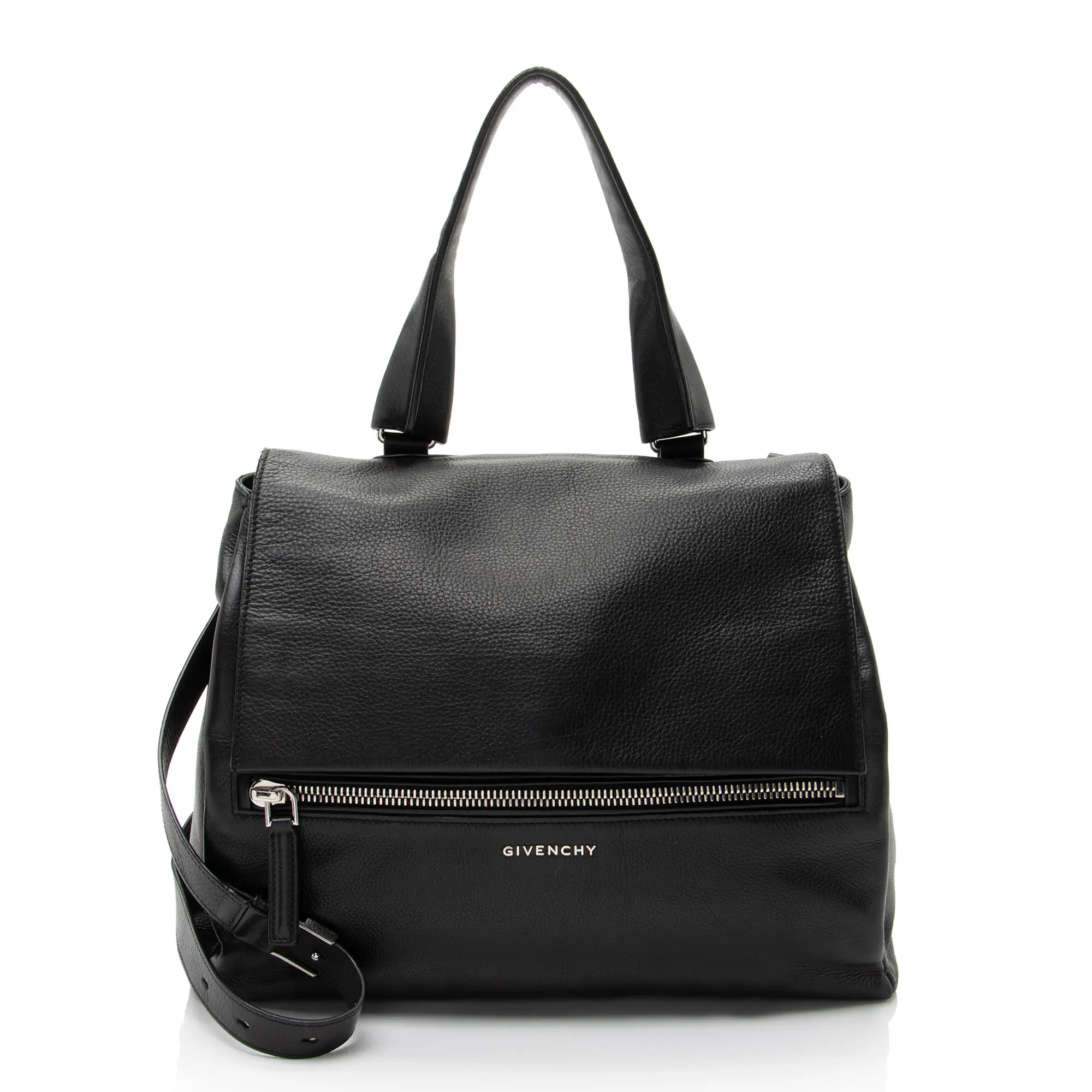 Pre-owned GIVENCHY Calfskin Shoulder Bags Pandora Pure Medium Satchel