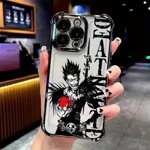 Japanese Anime Death Note Phone Case Compatible with iPhone 17 Air 16 15 14 13 12 11 Pro Max Plus Shockproof Transparent Soft Back Cover