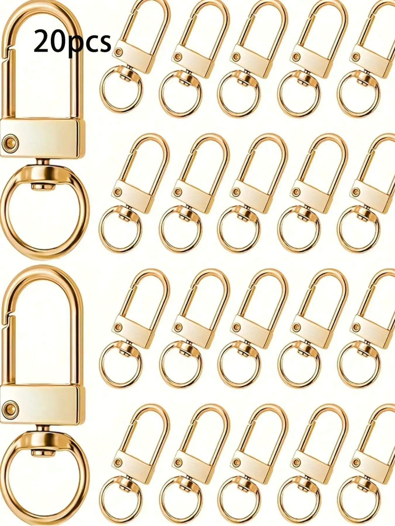 Metal Rotating Spring Buckle Keychain, Multifunctional Bag Strap Clasp, DIY Handmade Essential, Fits Lanyards, Keychains, Backpacks, Pet Leashes, Keychain For Bags